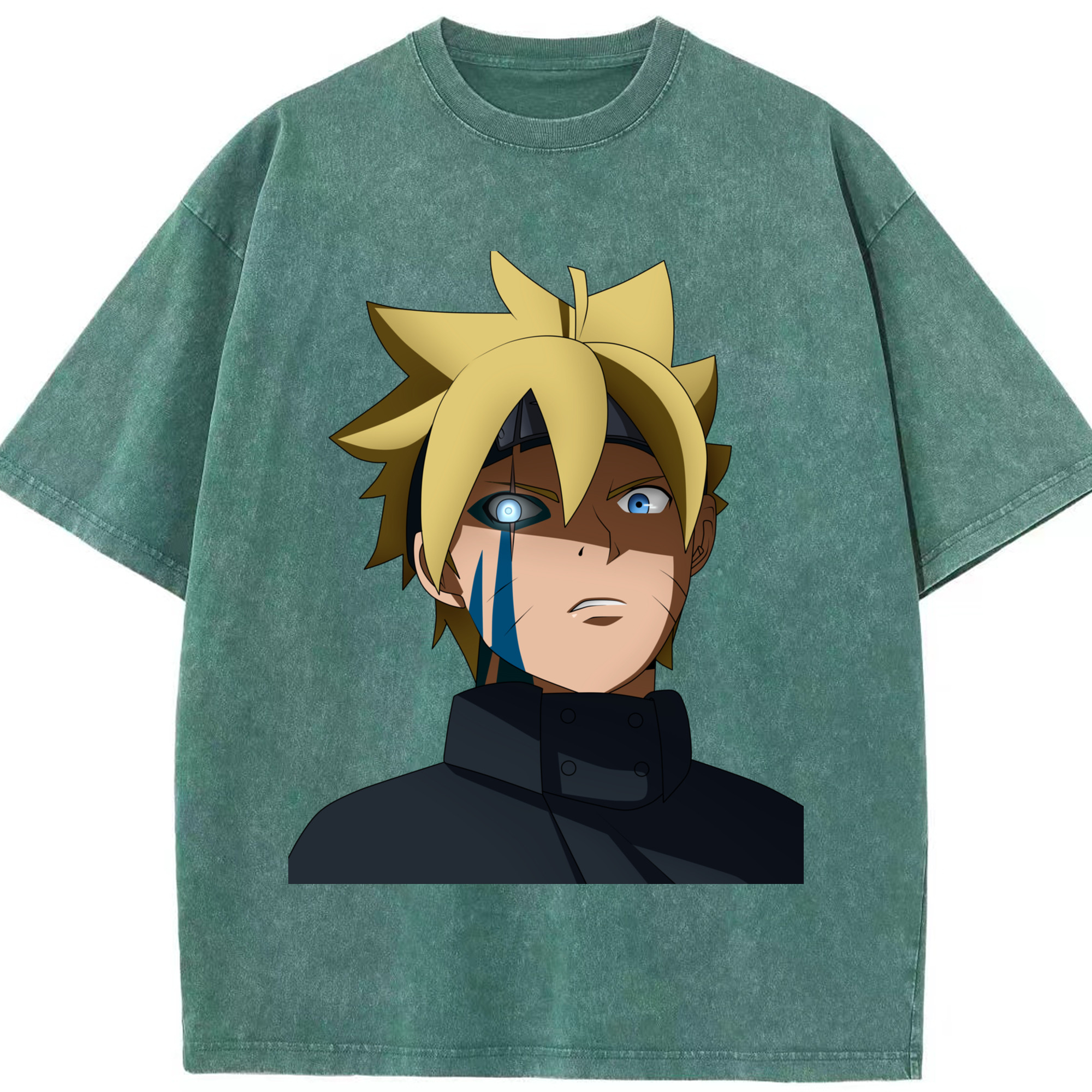 （画像用） NARUTO -ナルト- うずまき ボルト Uzumaki Boruto 綿100% ヴィンテージ風 半袖Tシャツ（フロントプリント）